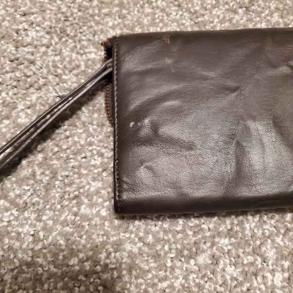 2/$30 like new πMatt and natt vegan leather clutch with metal zipper detailing - Picture 4 of 16